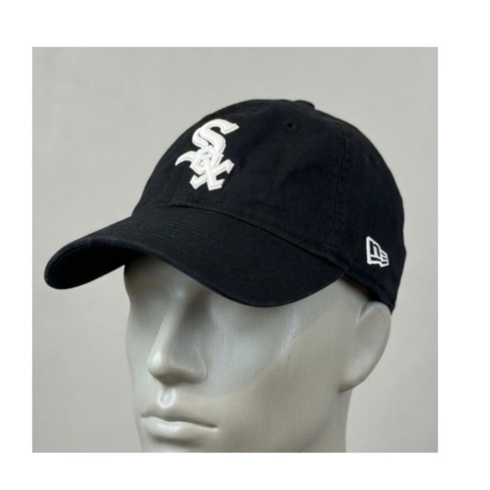 New Era Women's Chicago White Sox 9TWENTY Adjustable Dad Hat Cap - Black MLB